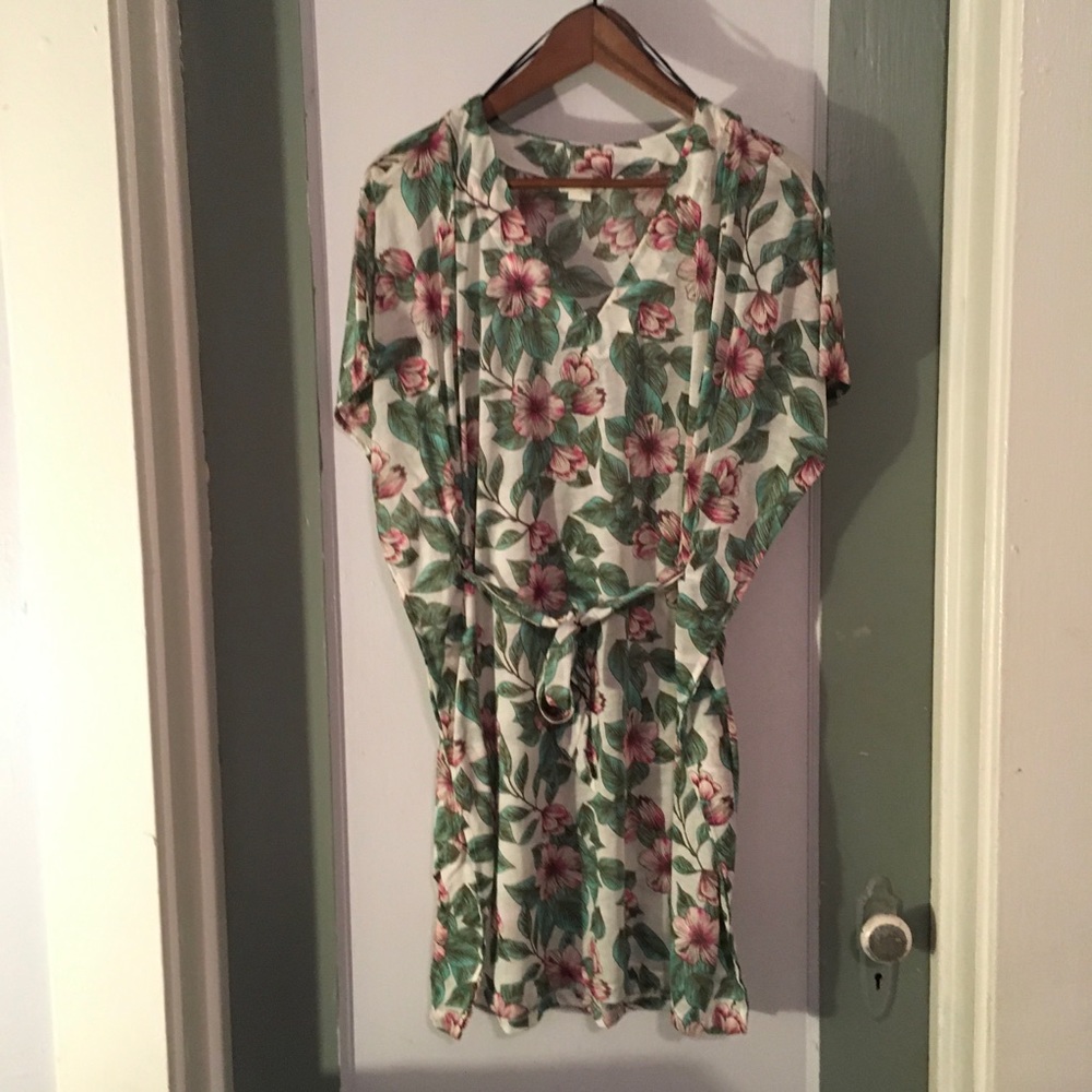 H&M- Floral Bathing Suit Cover Up Size Large